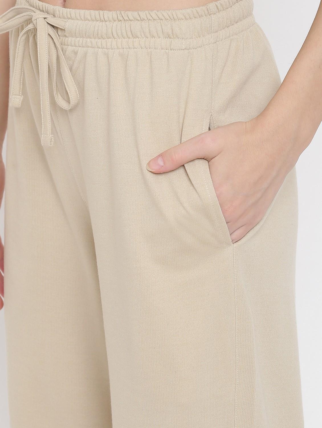 women solid mid rise track pant - 21762225 - Standard Image - 3