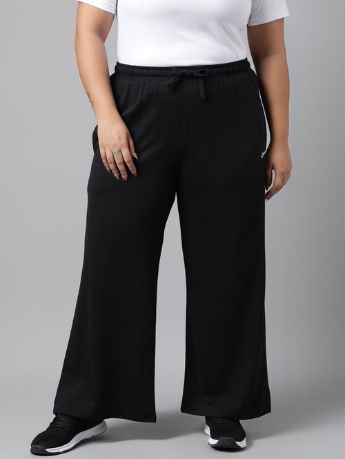 women plus size solid mid rise track pant - 21762239 -  Standard Image - 0