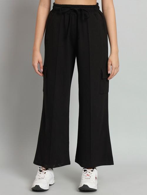 women solid mid rise track pant - 21762249 -  Standard Image - 0