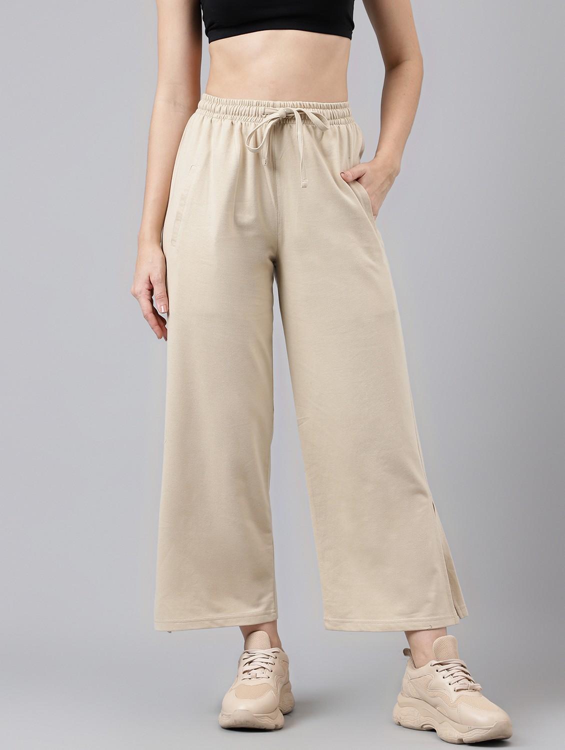 women solid mid rise track pant - 21762265 -  Zoom Image - 0