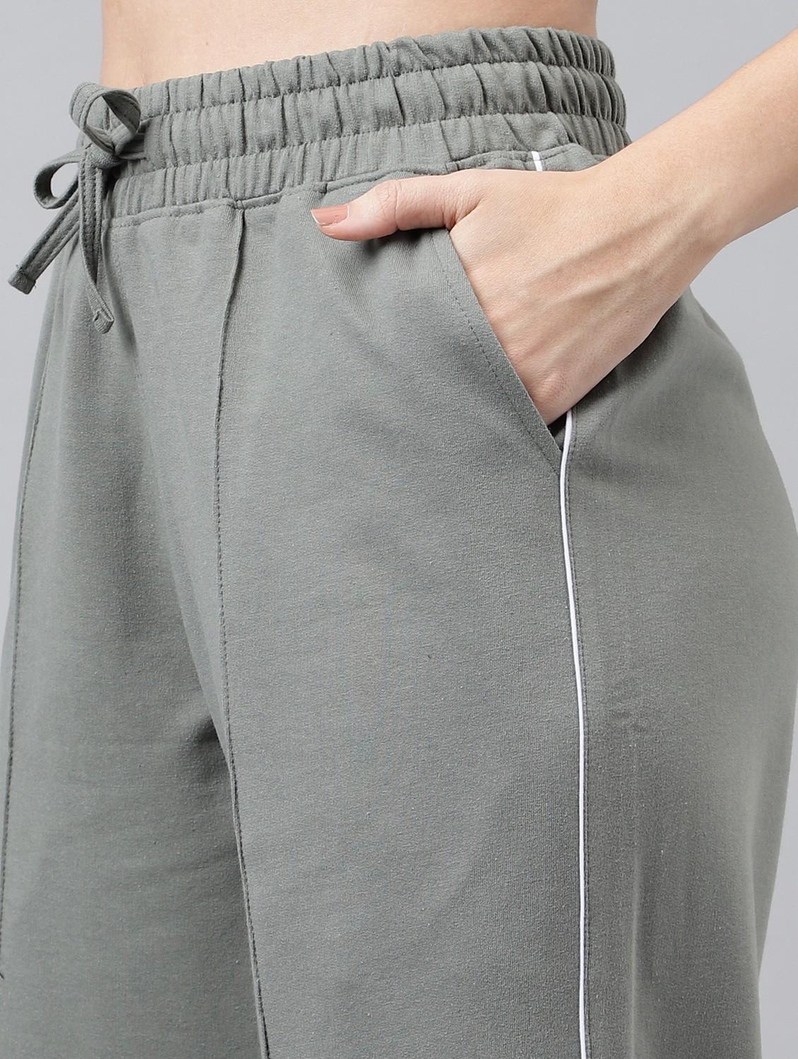 women solid mid rise track pant - 21762272 - Standard Image - 5