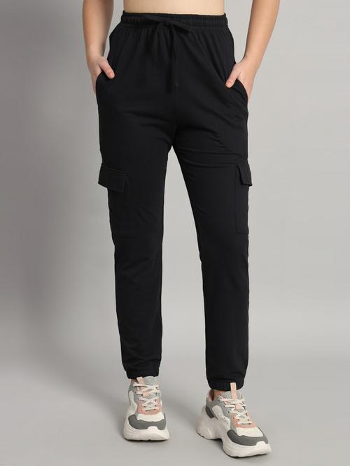 women solid mid rise cargo - 21762283 - Standard Image - 0