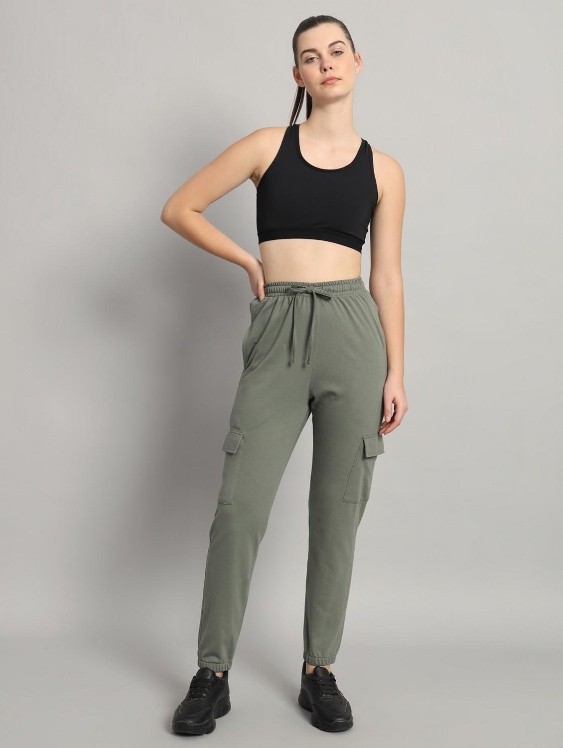 women solid mid rise cargo - 21762284 - Standard Image - 3