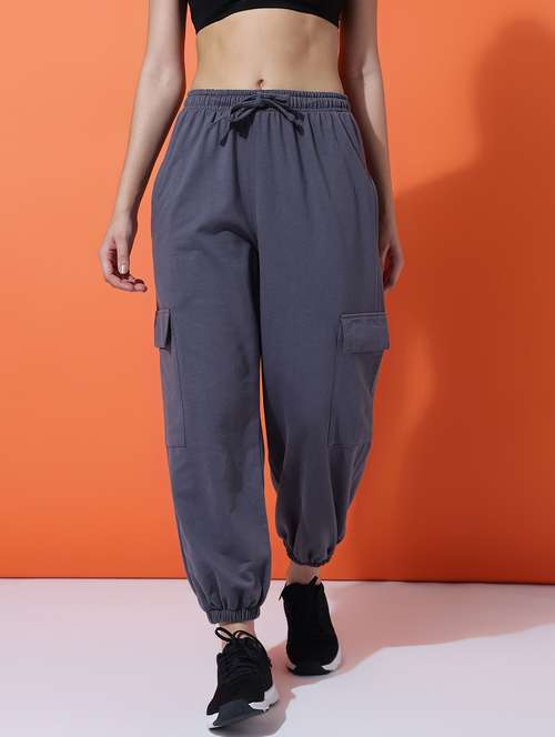 women solid mid rise cargo - 21762288 - Standard Image - 0