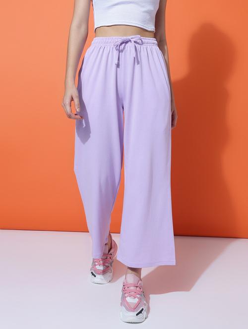 women solid mid rise track pant - 21762292 -  Standard Image - 0