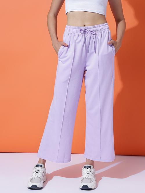 women solid mid rise track pant - 21762305 -  Standard Image - 0