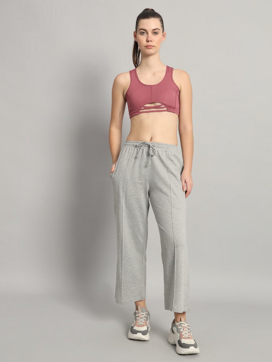 women solid mid rise track pant - 21762308 - Standard Image - 3