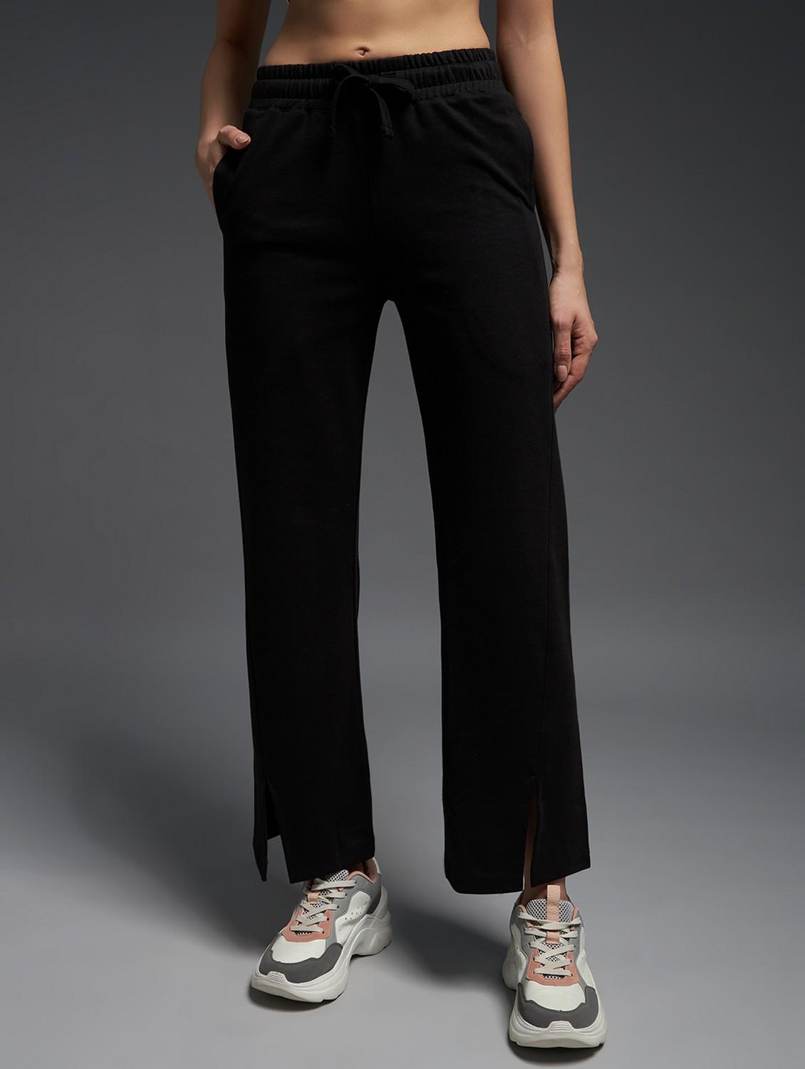 women solid mid rise track pant - 21762315 -  Zoom Image - 0