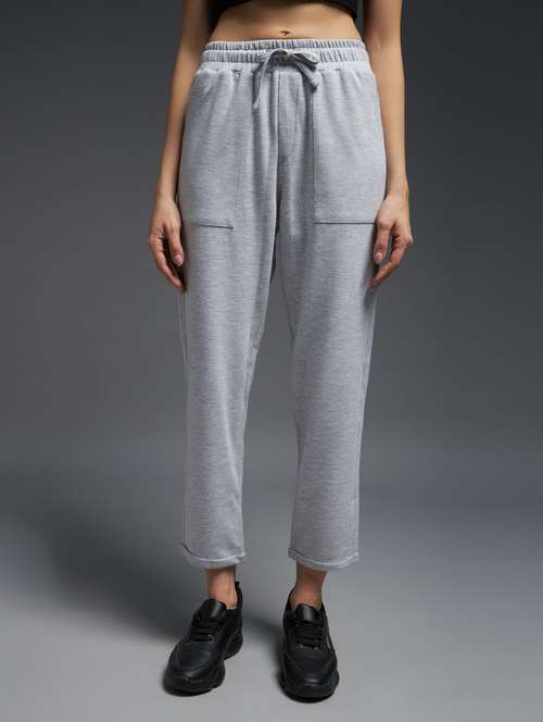 women solid mid rise track pant - 21762334 -  Standard Image - 0