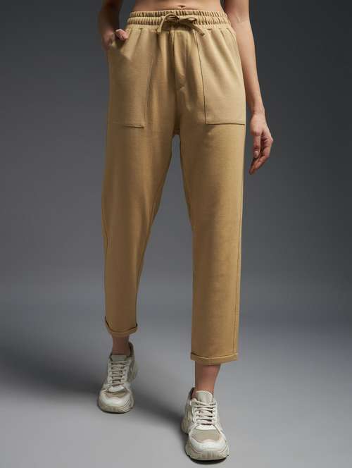 women solid mid rise track pant - 21762336 -  Standard Image - 0
