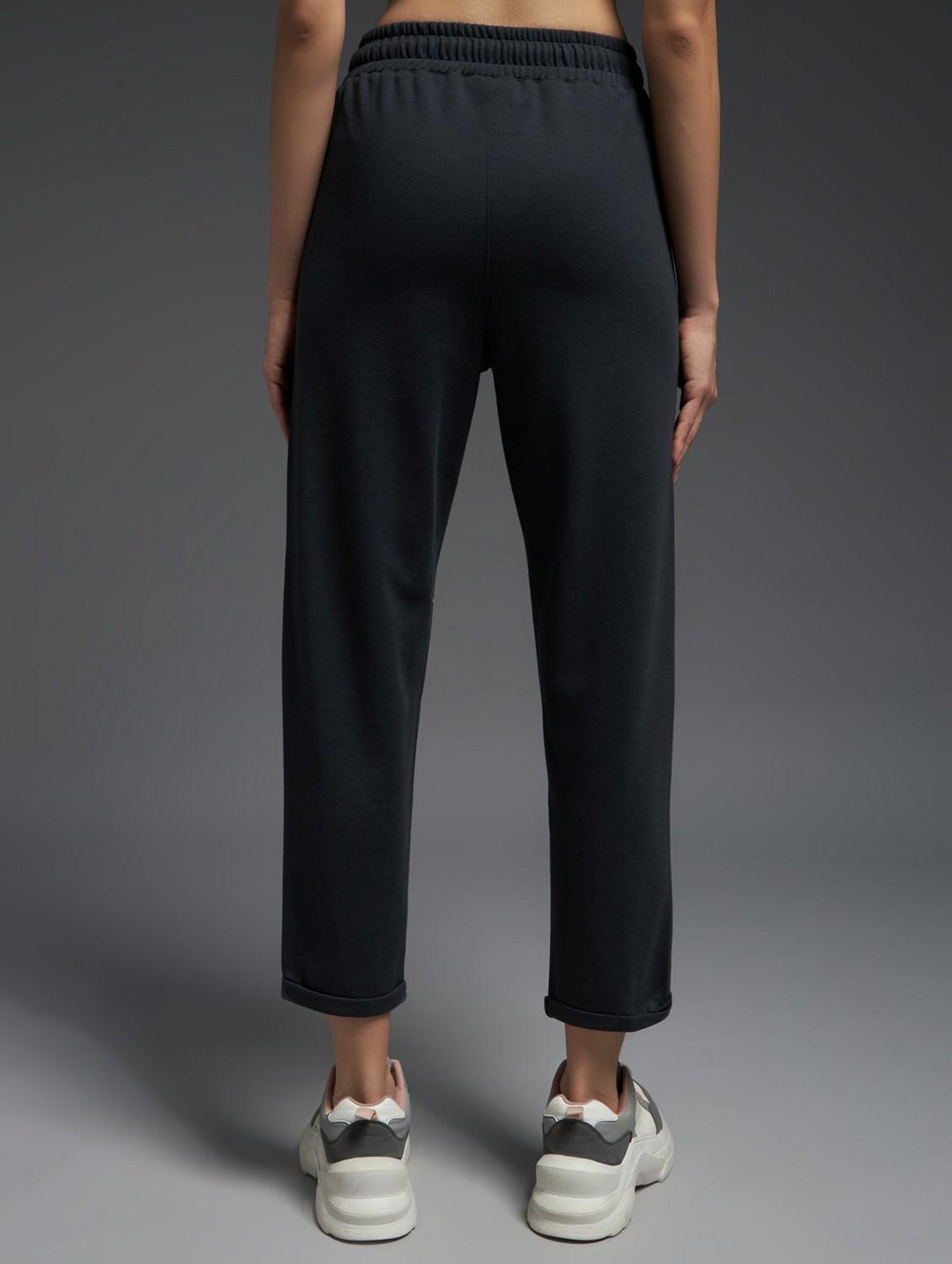 women solid mid rise track pant - 21762346 -  Zoom Image - 0