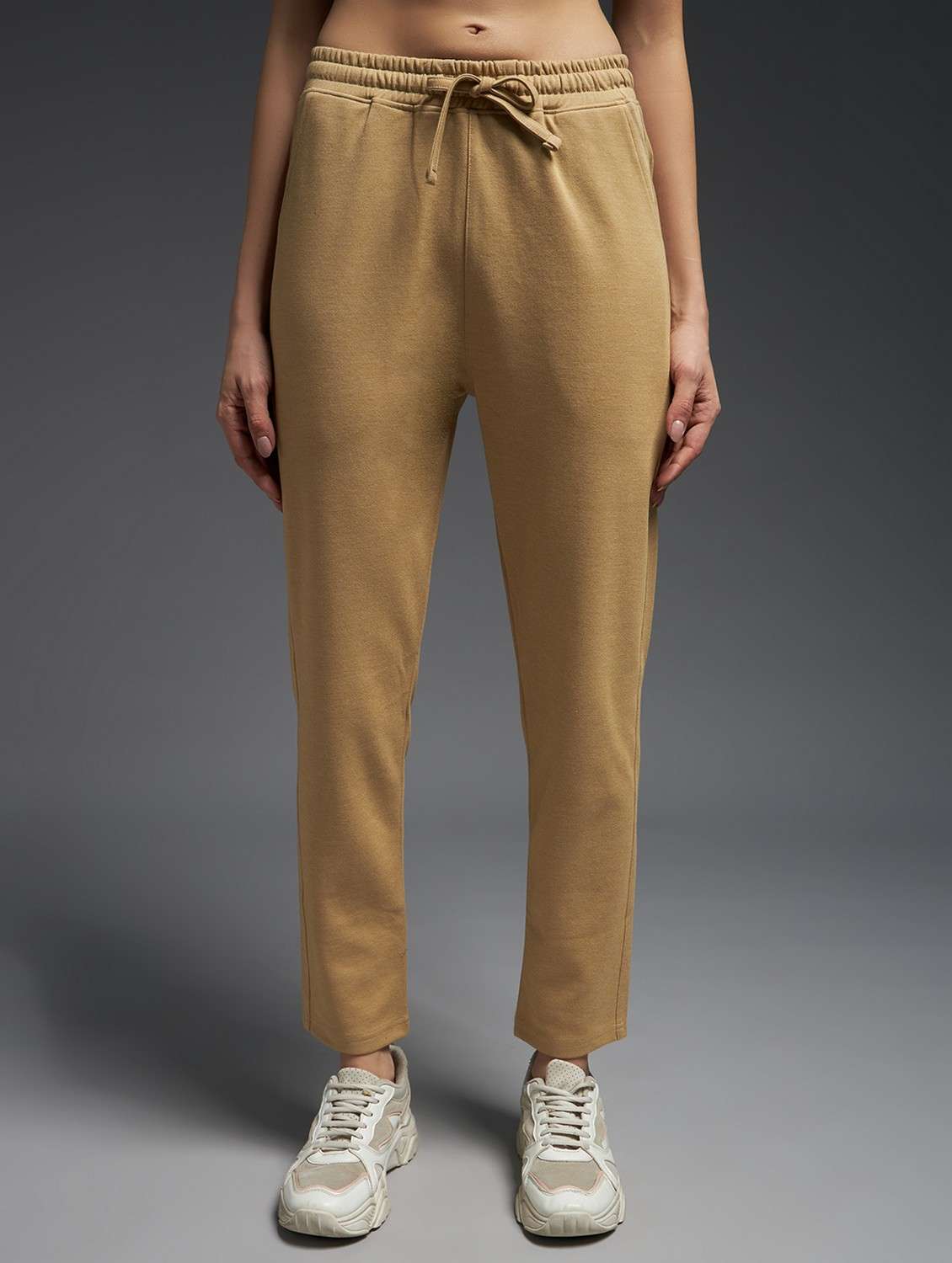 women solid mid rise track pant - 21762357 -  Zoom Image - 0