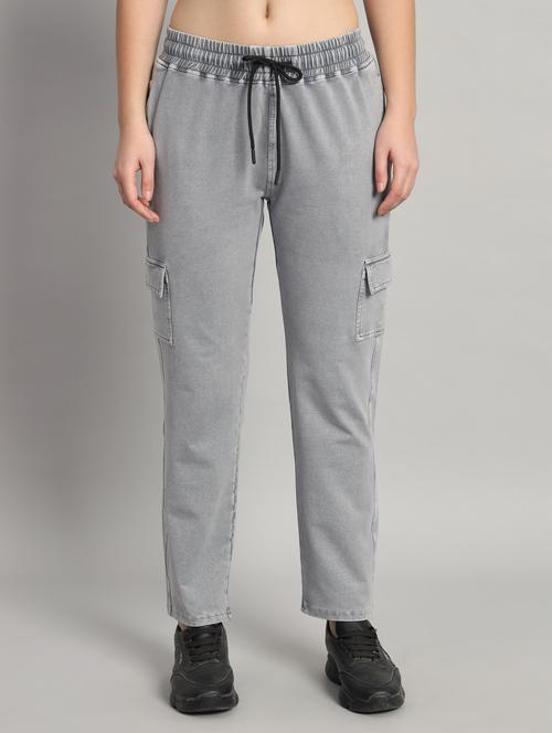 women solid mid rise cargo - 21762361 - Standard Image - 0