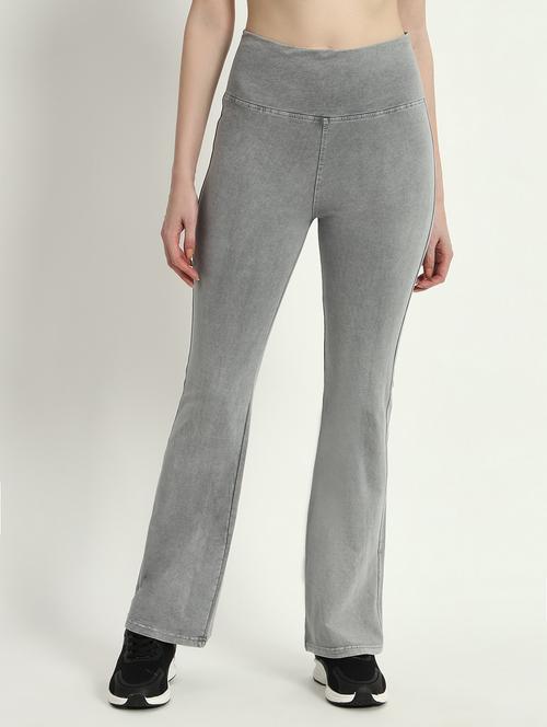 women solid high rise bootcut yoga pant - 21762363 - Standard Image - 0