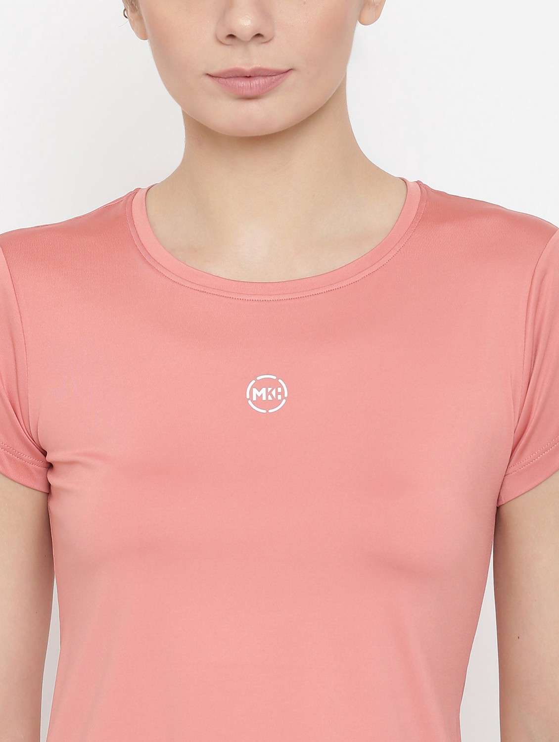 women solid round neck short sleeves t-shirt - 21762366 - Standard Image - 3