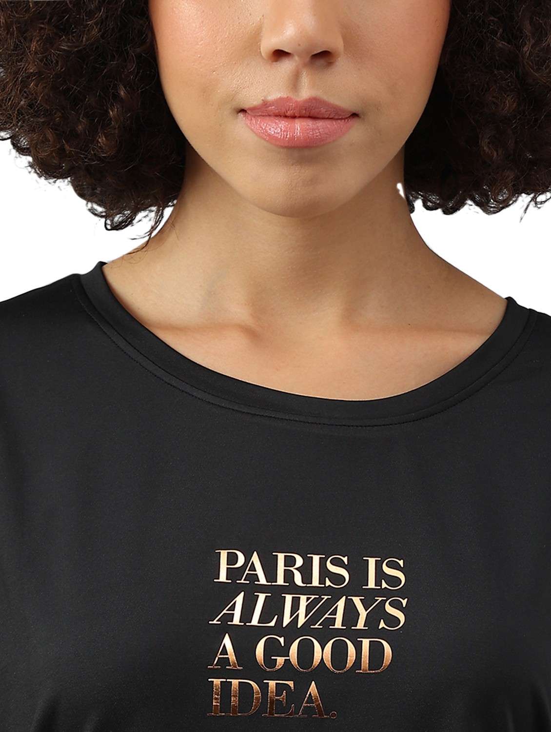 women typography printed dri-fit sports t-shirt - 21762369 -  Standard Image - 3