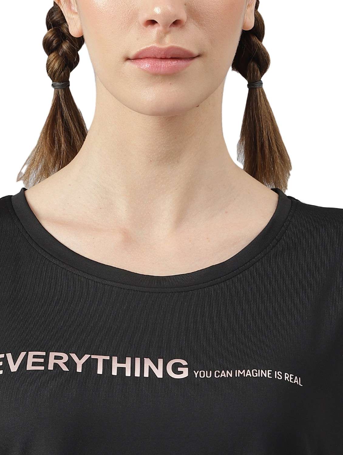 women printed dri-fit high low sports t-shirt - 21762375 -  Standard Image - 3