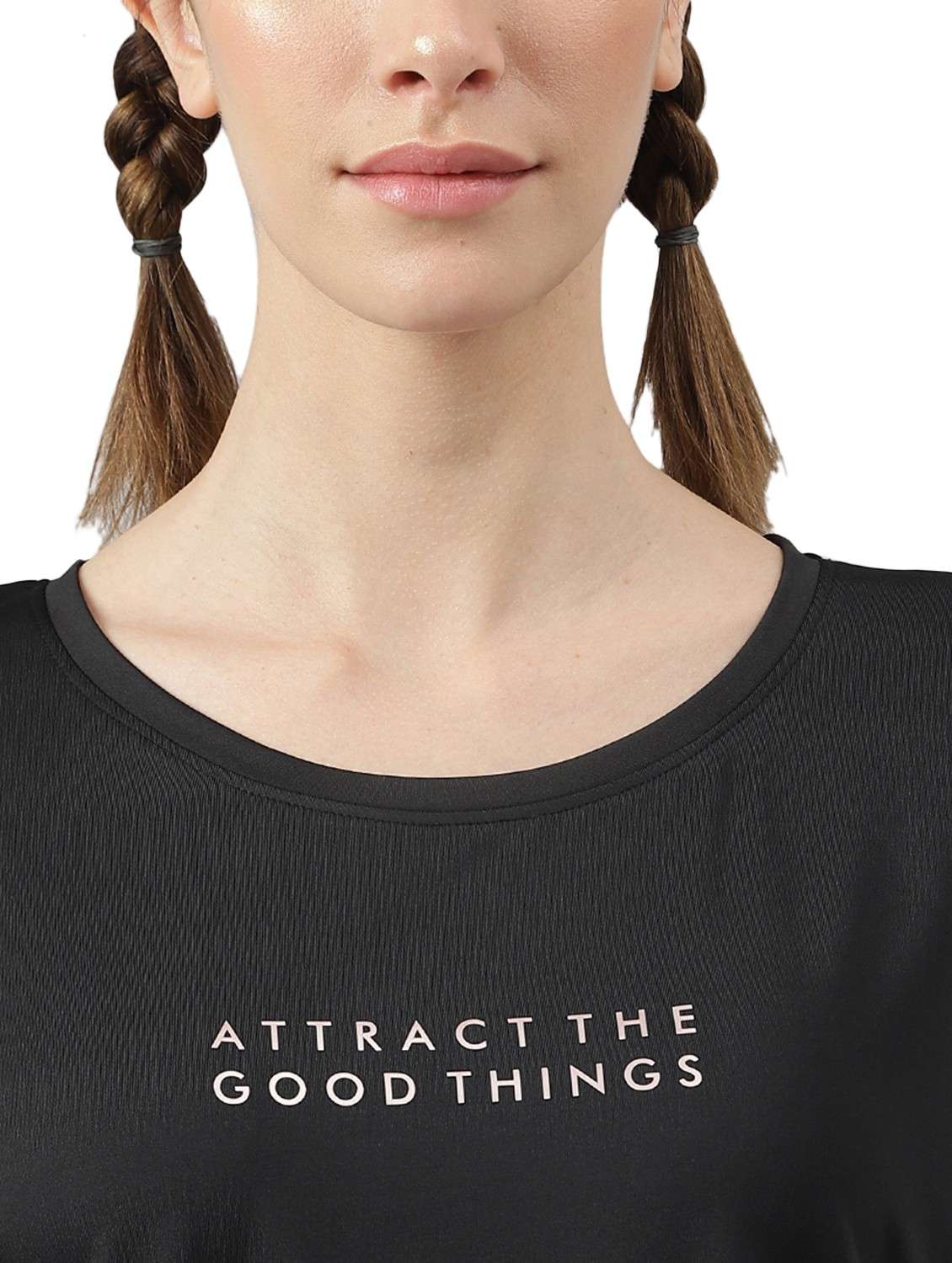 women printed dri-fit high low sports t-shirt - 21762376 -  Standard Image - 3