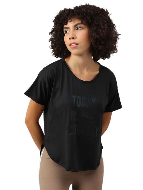 women printed dri-fit high low sports t-shirt - 21762391 -  Standard Image - 0