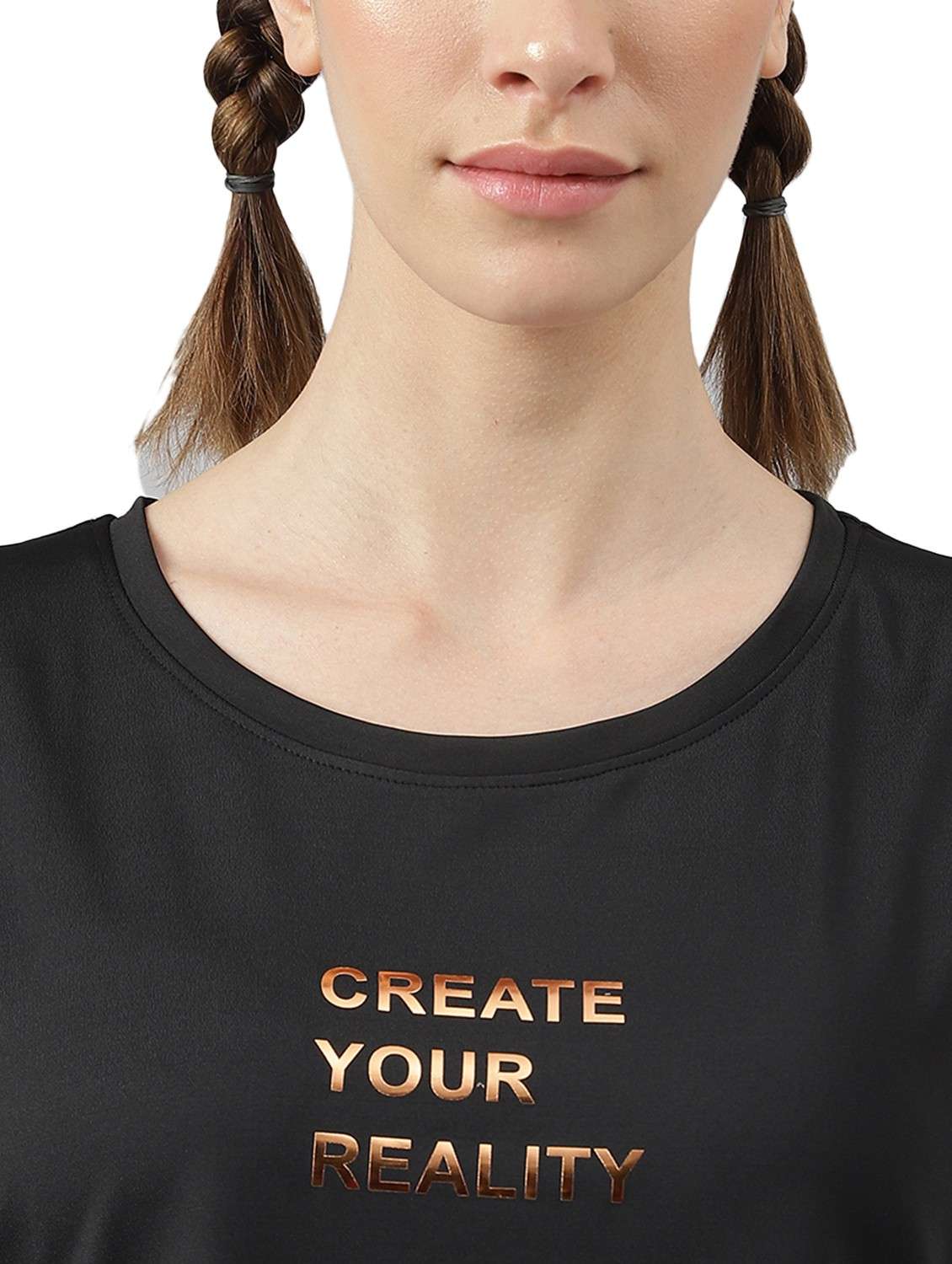 women printed dri-fit high low sports t-shirt - 21762395 -  Standard Image - 3