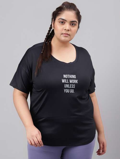 women plus size printed dri-fit sports t-shirt - 21762433 - Standard Image - 0