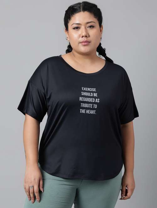 women plus size printed dri-fit sports t-shirt - 21762439 - Standard Image - 0