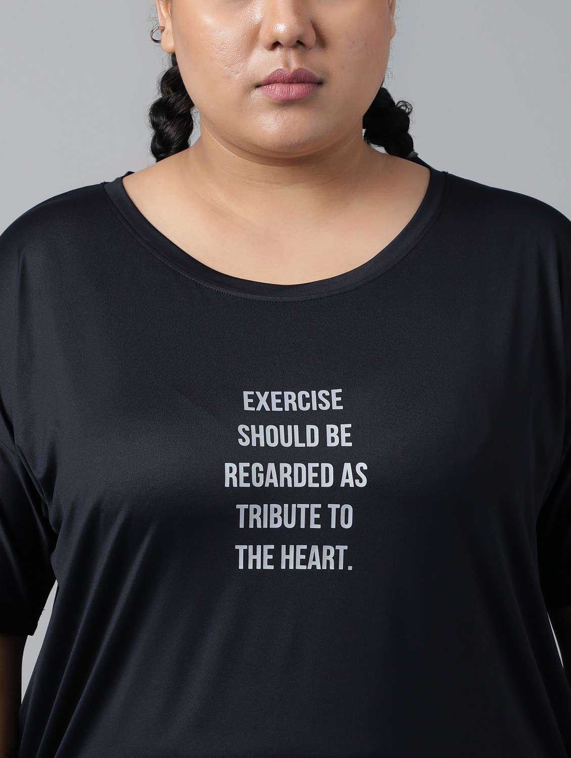 women plus size printed dri-fit sports t-shirt - 21762439 - Standard Image - 3
