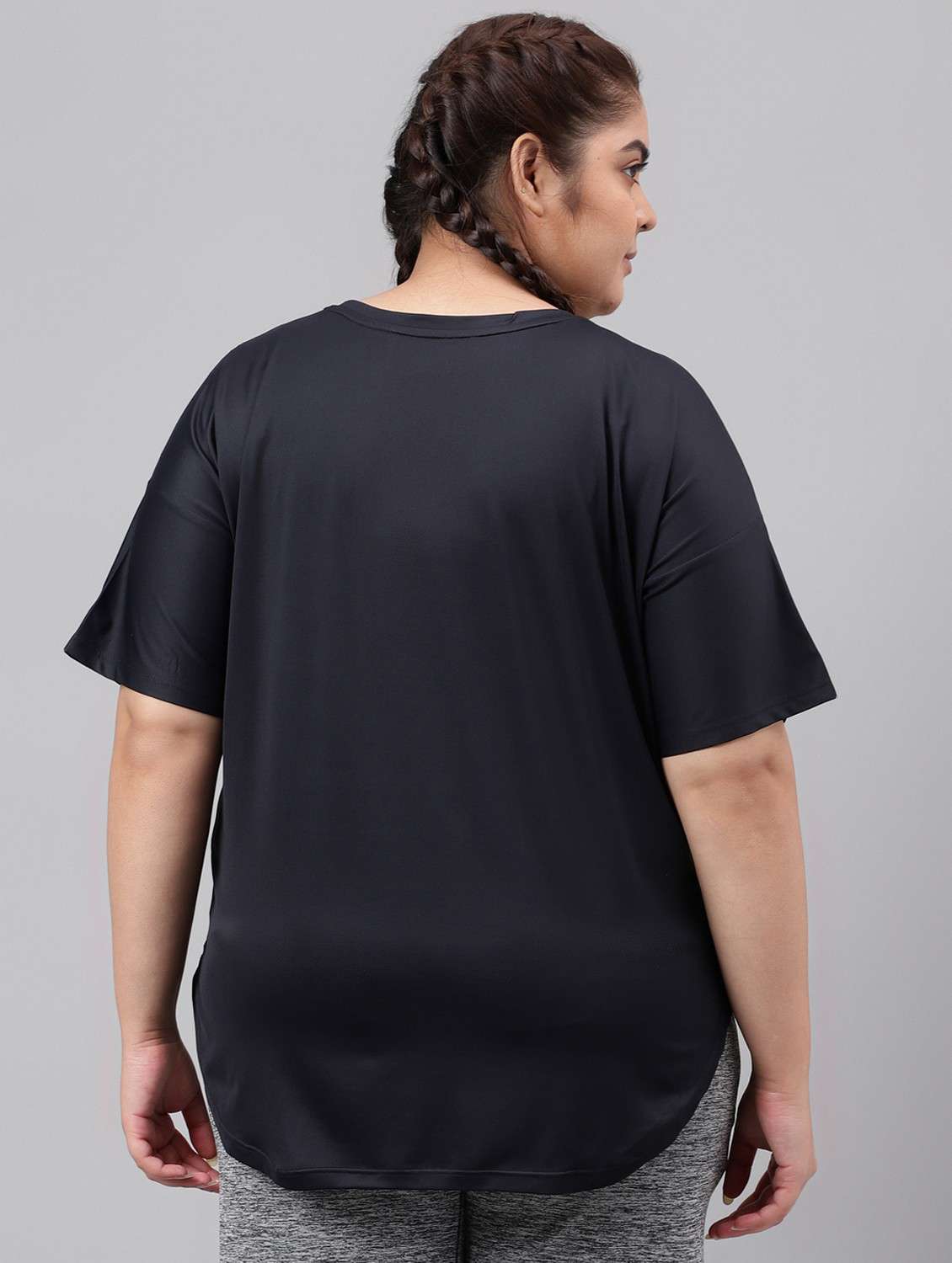 women plus size solid dri-fit sports t-shirt - 21762471 -  Standard Image - 3