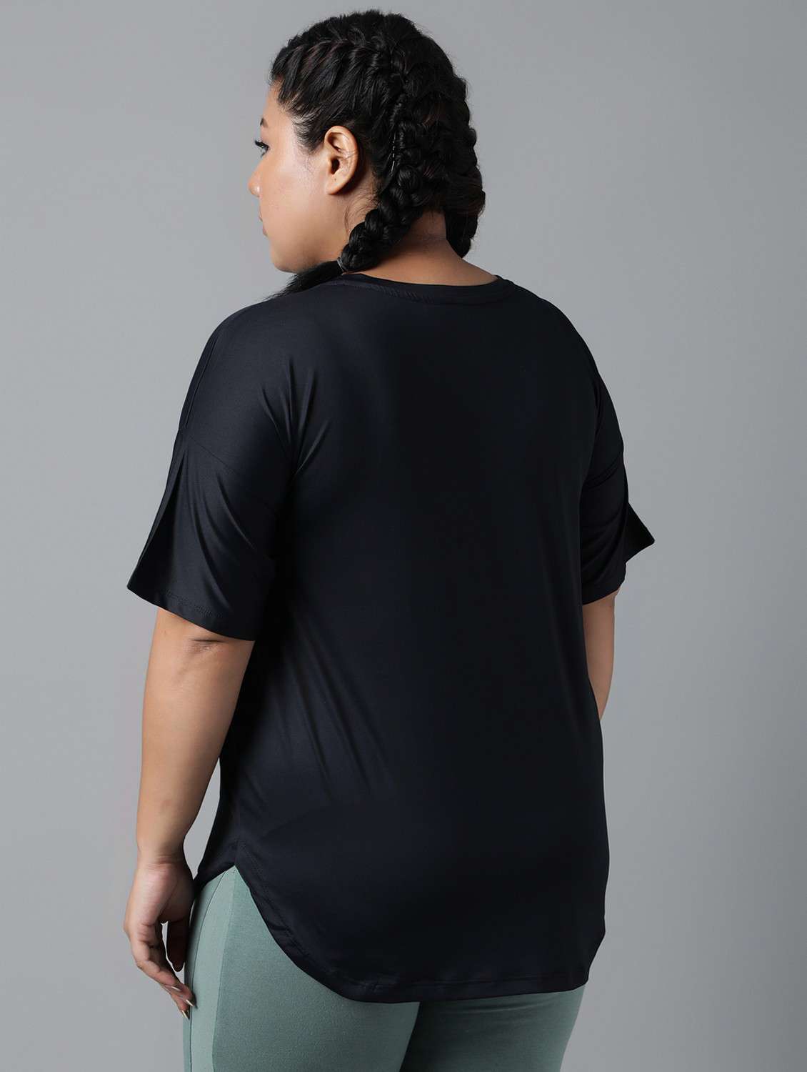 women plus size solid dri-fit sports t-shirt - 21762474 -  Standard Image - 3