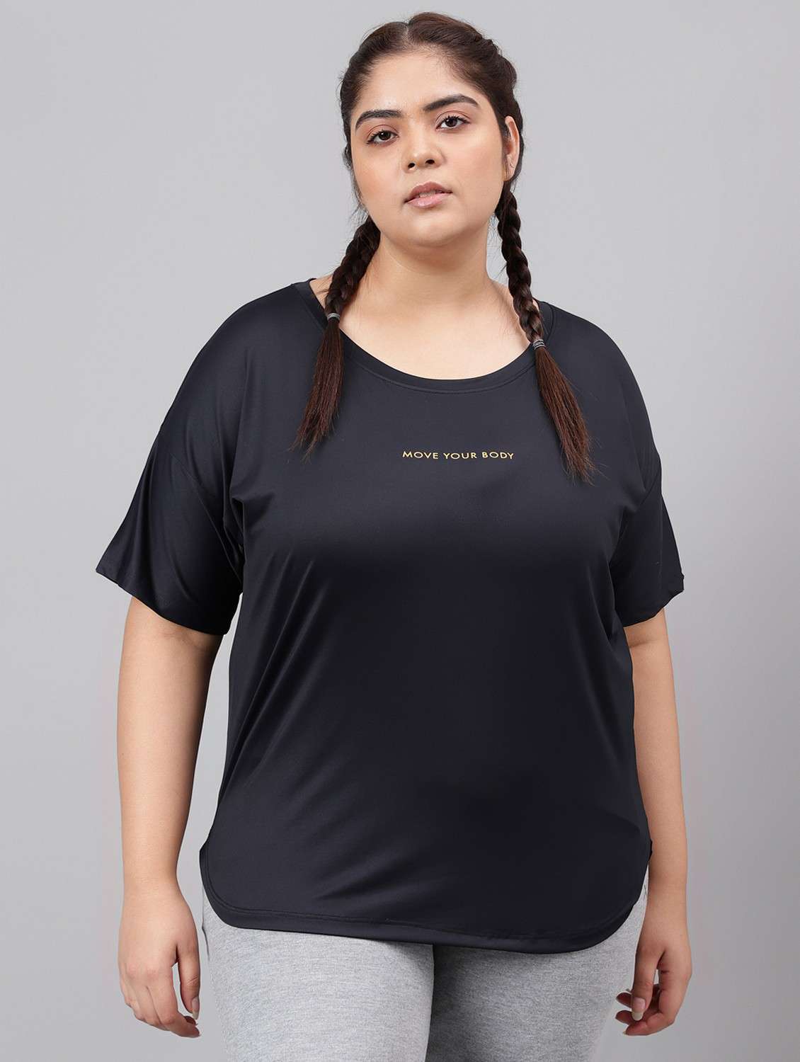 women plus size printed dri-fit sports t-shirt - 21762476 -  Zoom Image - 0