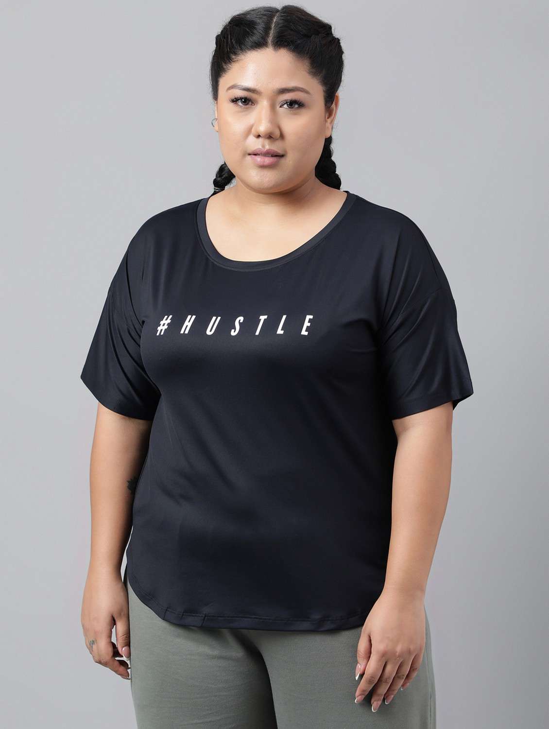 women plus size printed dri-fit sports t-shirt - 21762483 -  Zoom Image - 0