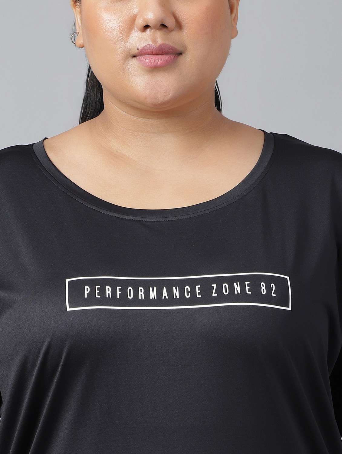 women black typographic round neck t-shirt - 21762520 -  Standard Image - 5