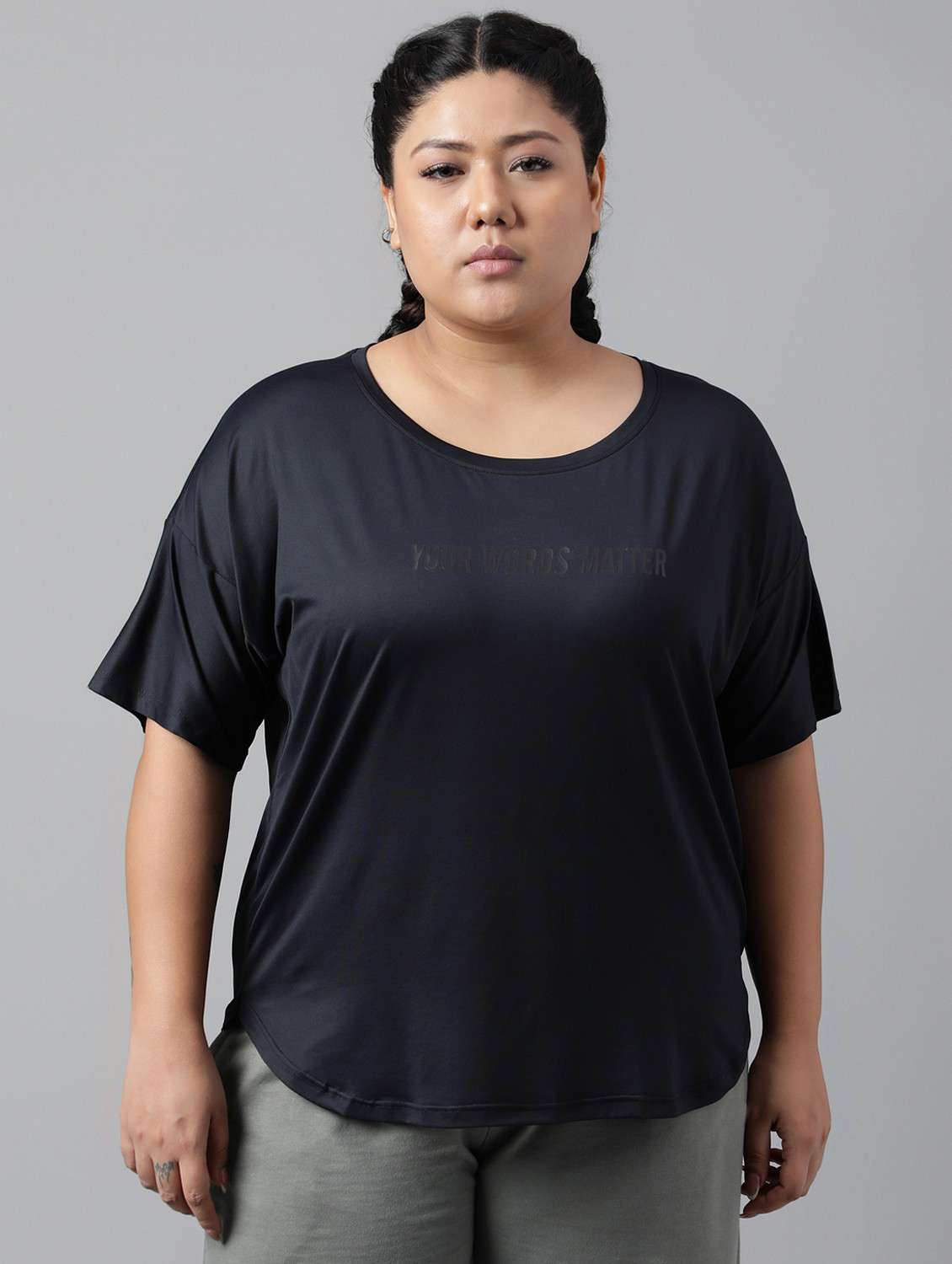 women plus size printed dri-fit sports t-shirt - 21762540 -  Zoom Image - 0