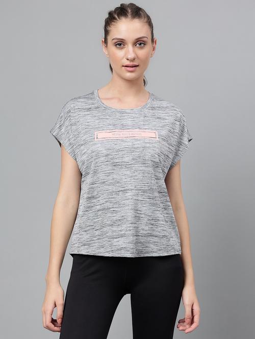 women printed dri-fit sports t-shirt - 21762579 - Standard Image - 0