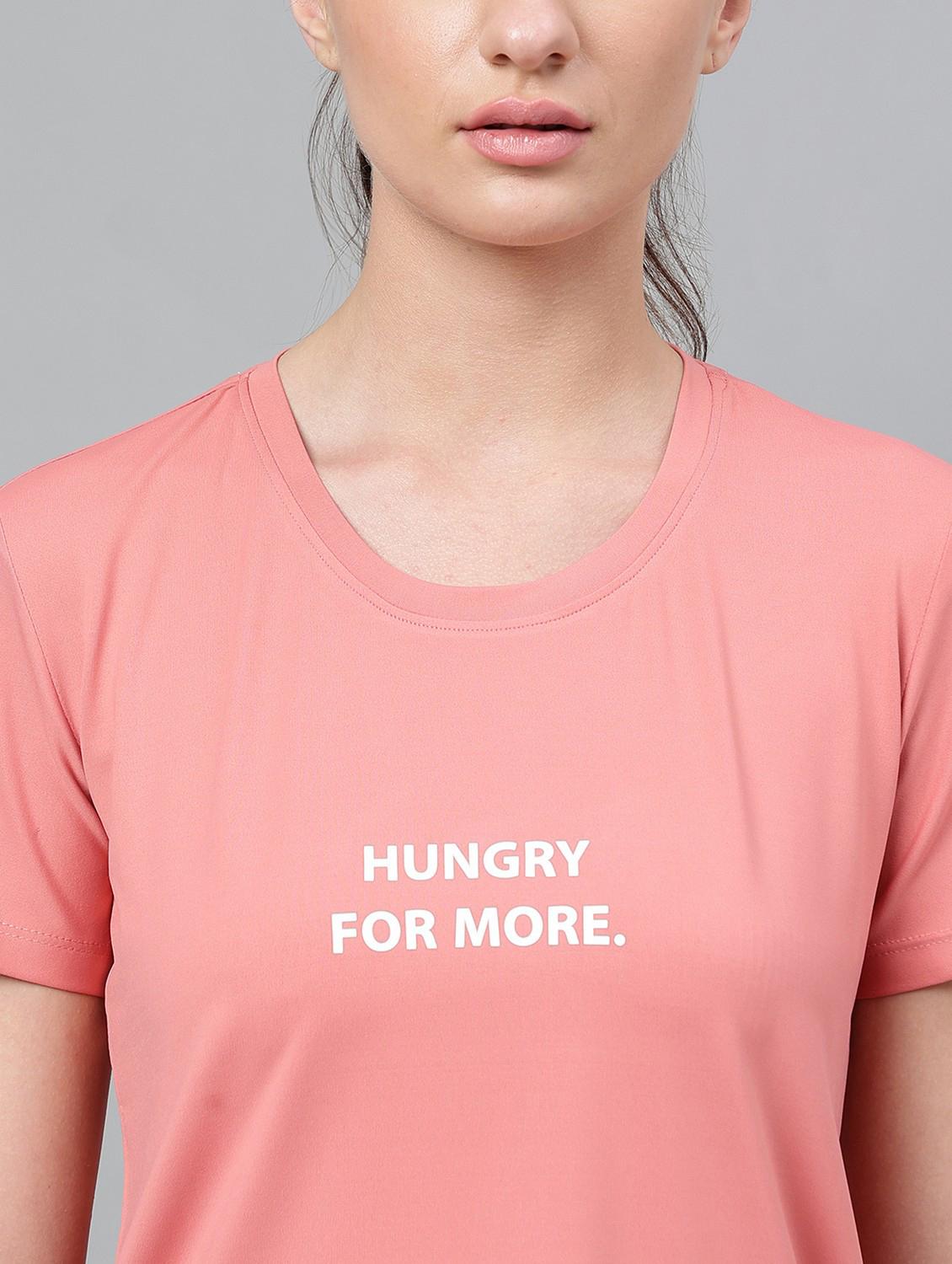 women pink typographic round neck t-shirt - 21762587 - Standard Image - 5
