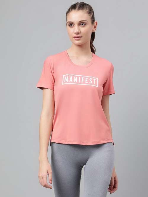 women printed dri-fit high low sports t-shirt - 21762590 -  Standard Image - 0