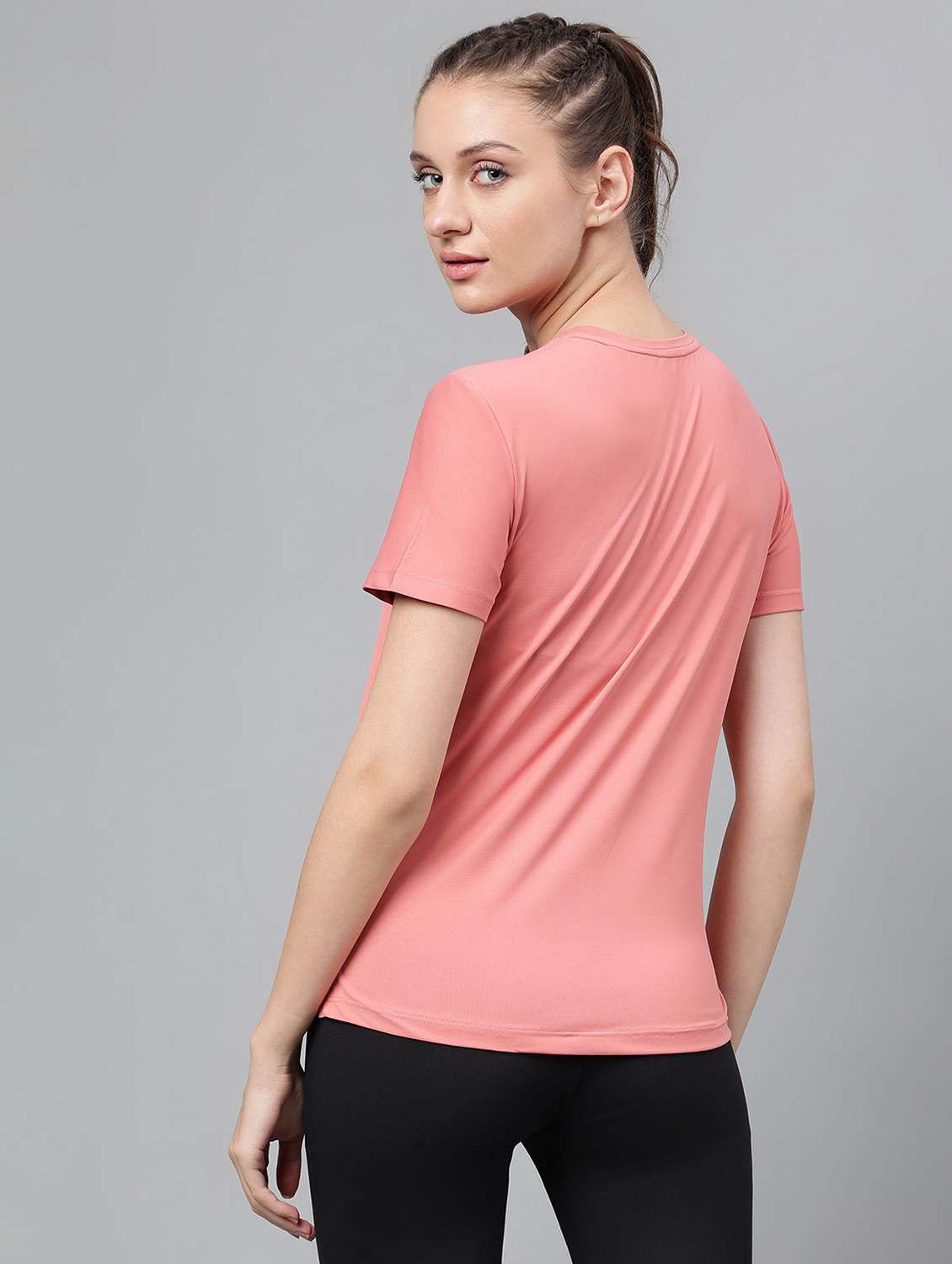 women printed dri-fit high low sports t-shirt - 21762598 - Standard Image - 3