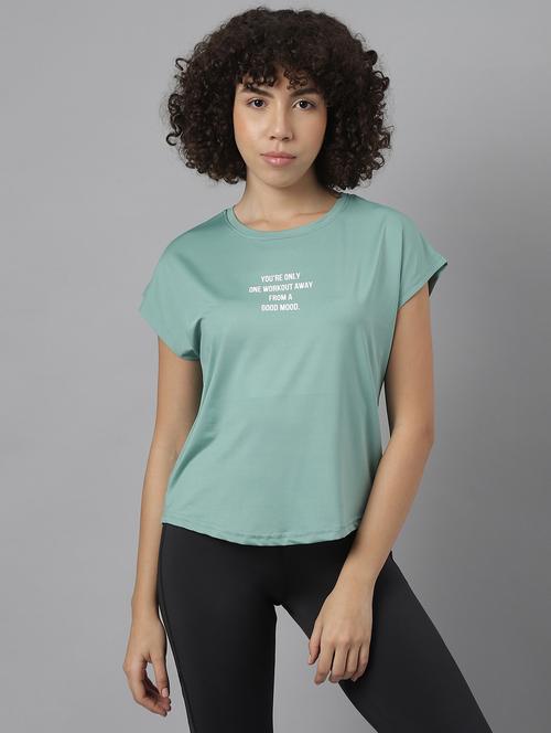 women printed dri-fit sports t-shirt - 21762608 - Standard Image - 0