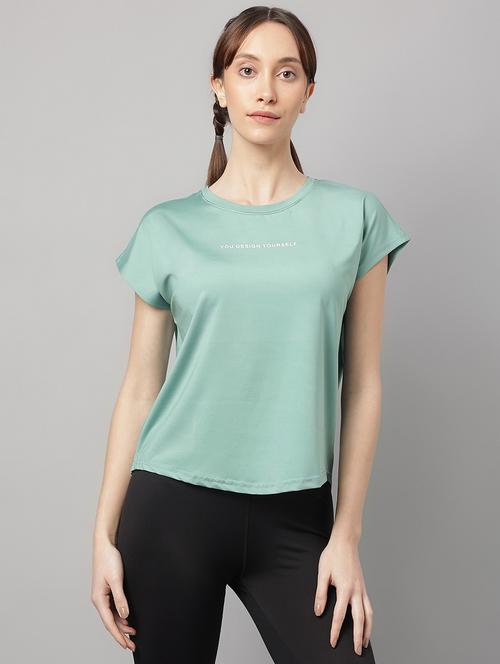 women printed dri-fit sports t-shirt - 21762610 - Standard Image - 0