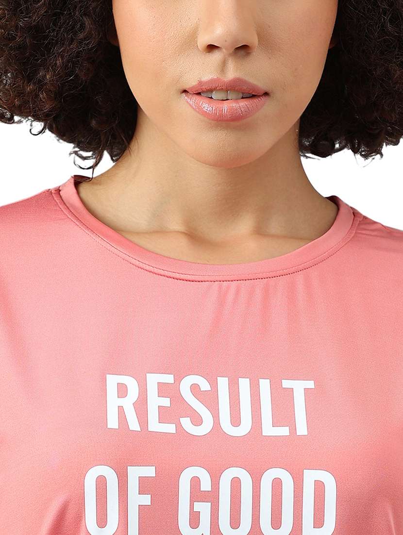 women chest print short sleeve t-shirt - 21762662 -  Standard Image - 5