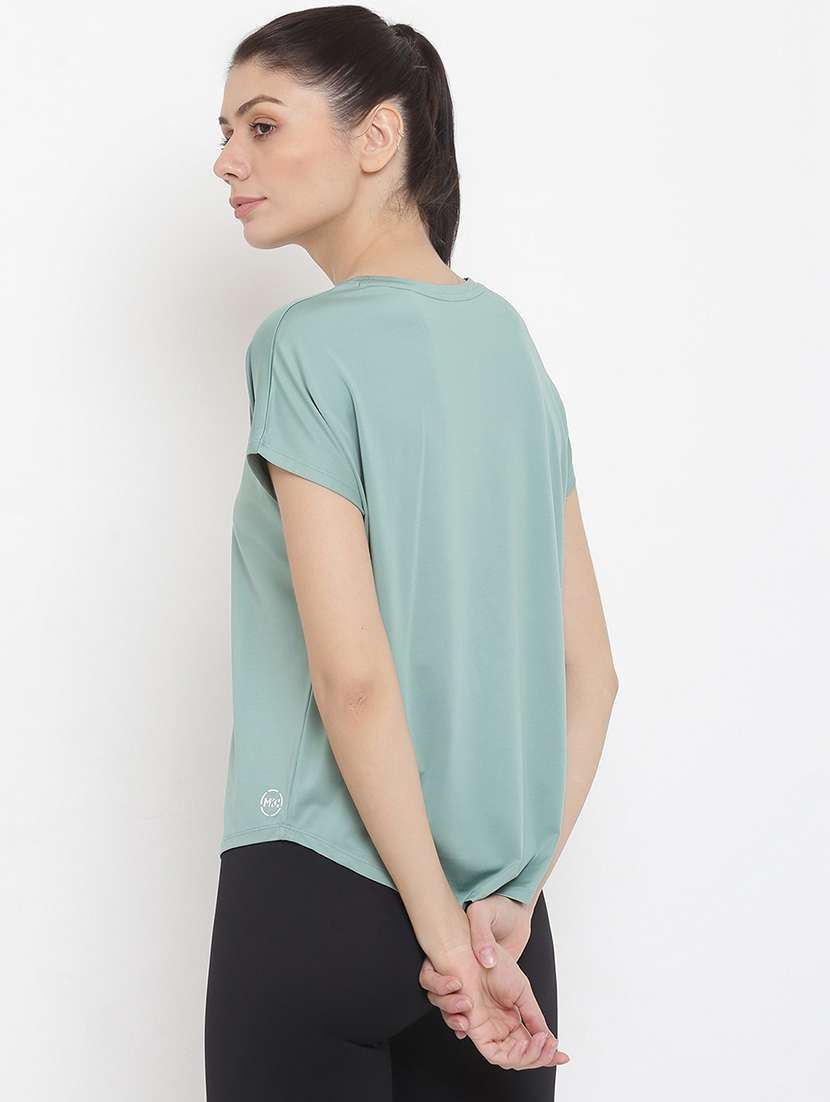women printed round neck dri-fit sports t-shirt - 21762666 - Standard Image - 3