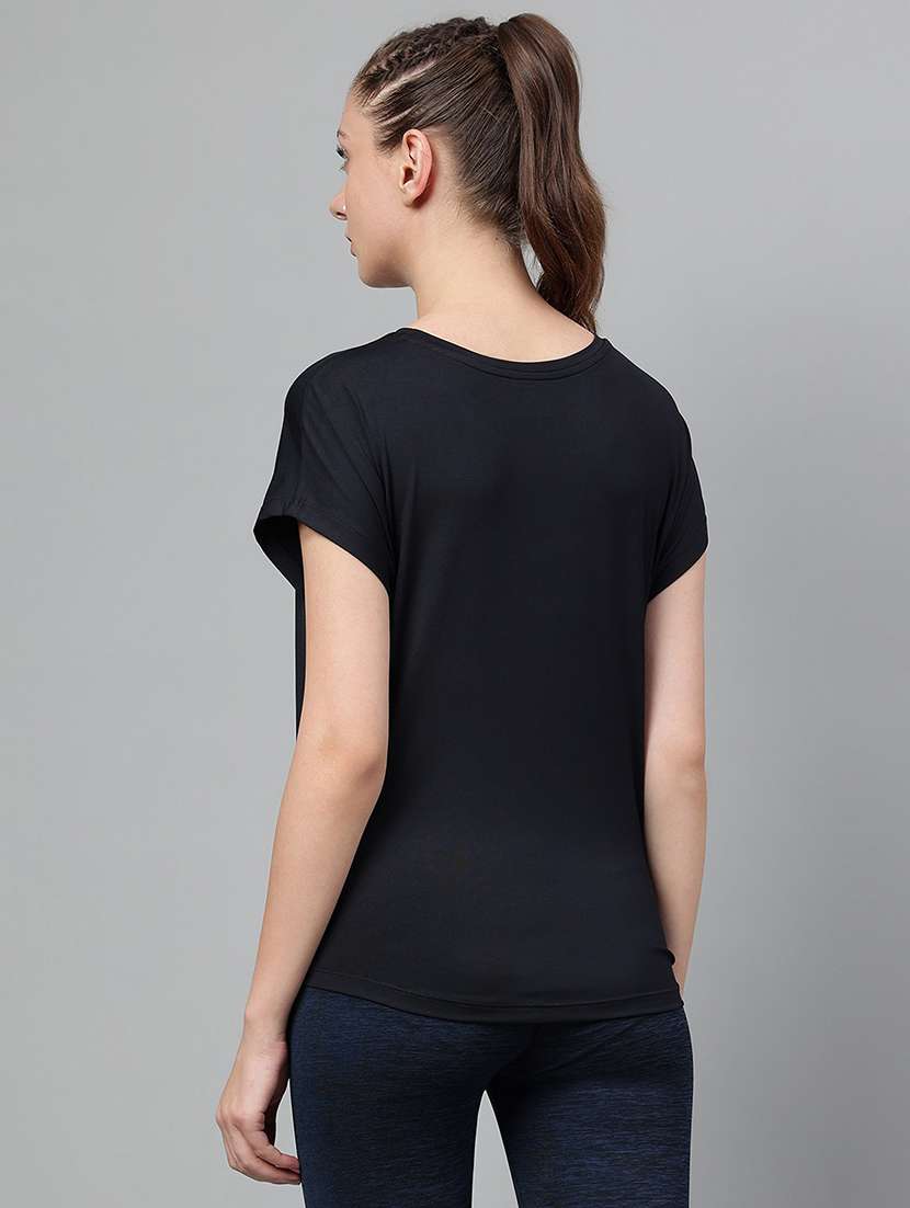 women printed round neck dri-fit sports t-shirt - 21762673 -  Standard Image - 3