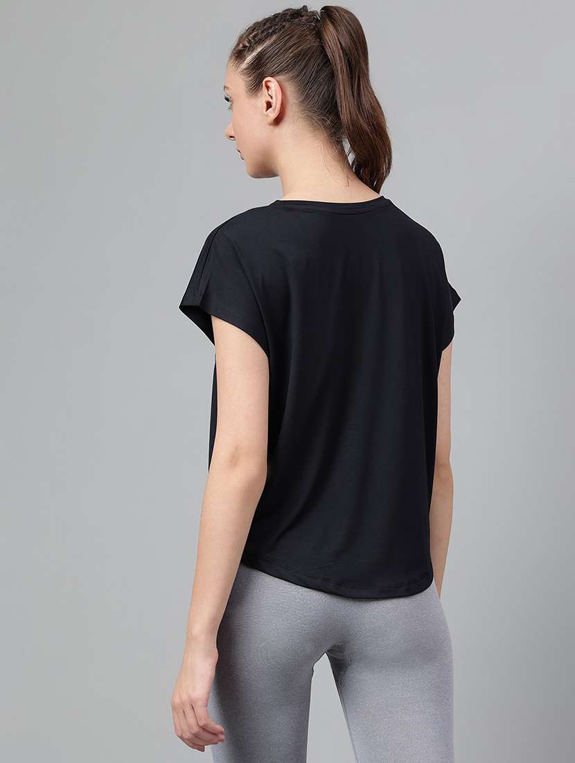 women printed round neck dri-fit sports t-shirt - 21762674 -  Standard Image - 3