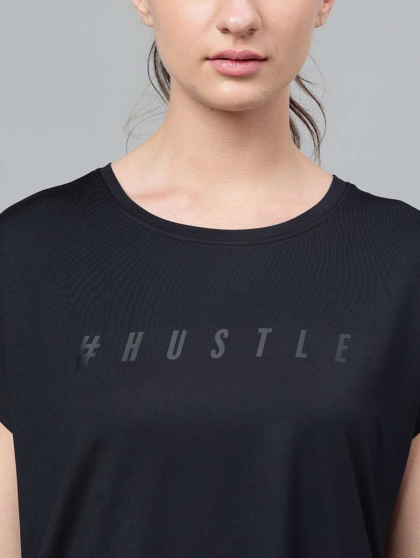 women printed round neck dri-fit sports t-shirt - 21762674 -  Standard Image - 5