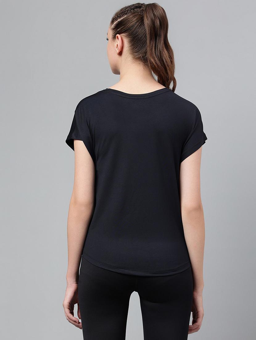 women printed round neck dri-fit sports t-shirt - 21762676 - Standard Image - 3