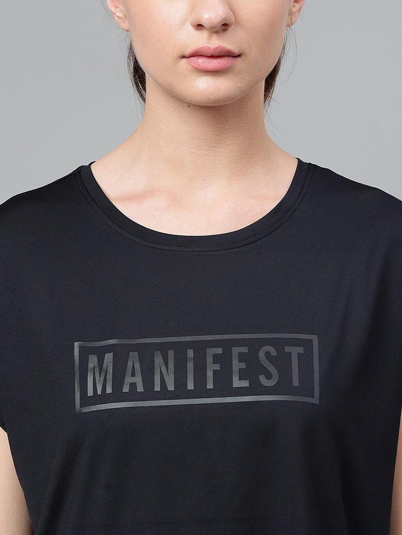 women printed round neck dri-fit sports t-shirt - 21762676 - Standard Image - 5