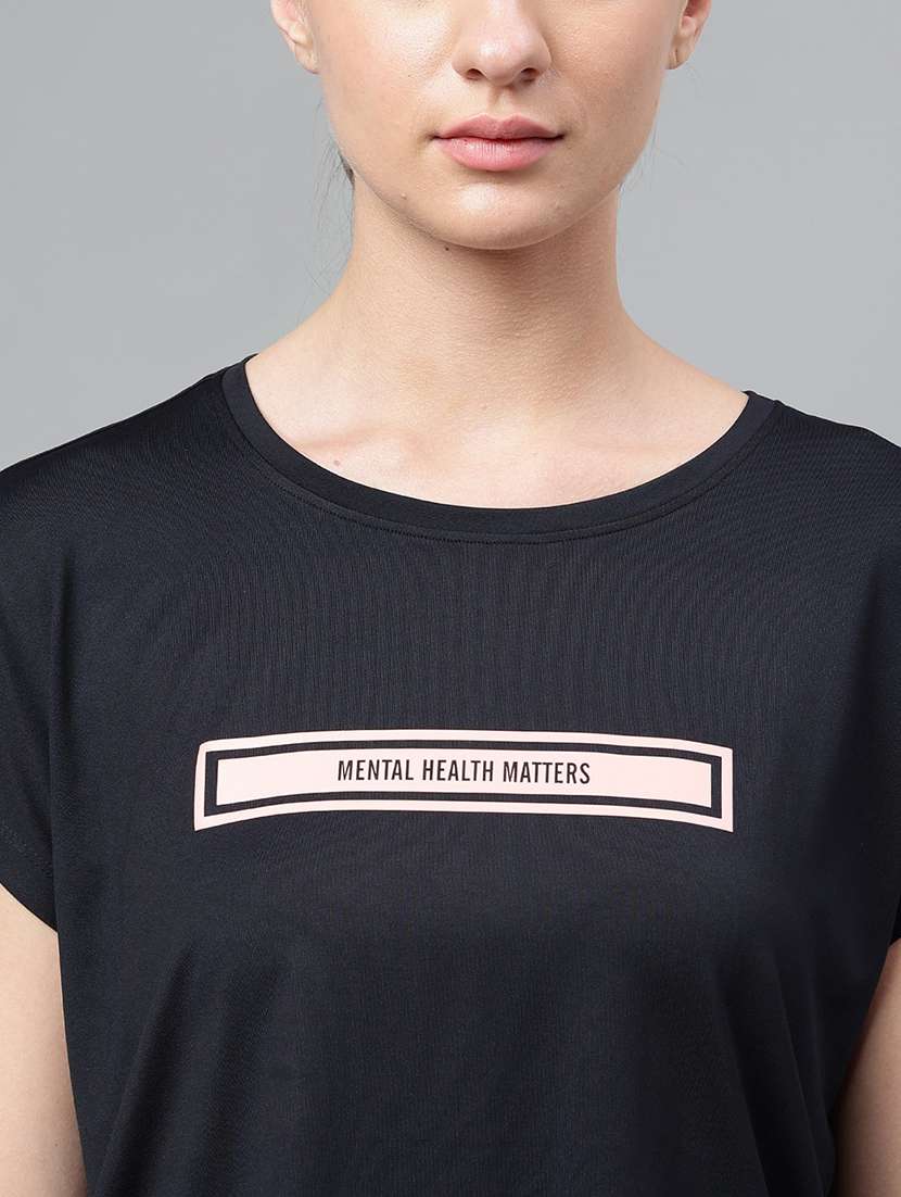 women printed round neck dri-fit sports t-shirt - 21762677 -  Standard Image - 5