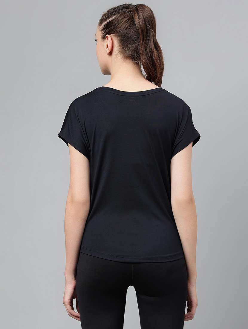 women printed round neck dri-fit sports t-shirt - 21762679 -  Standard Image - 3