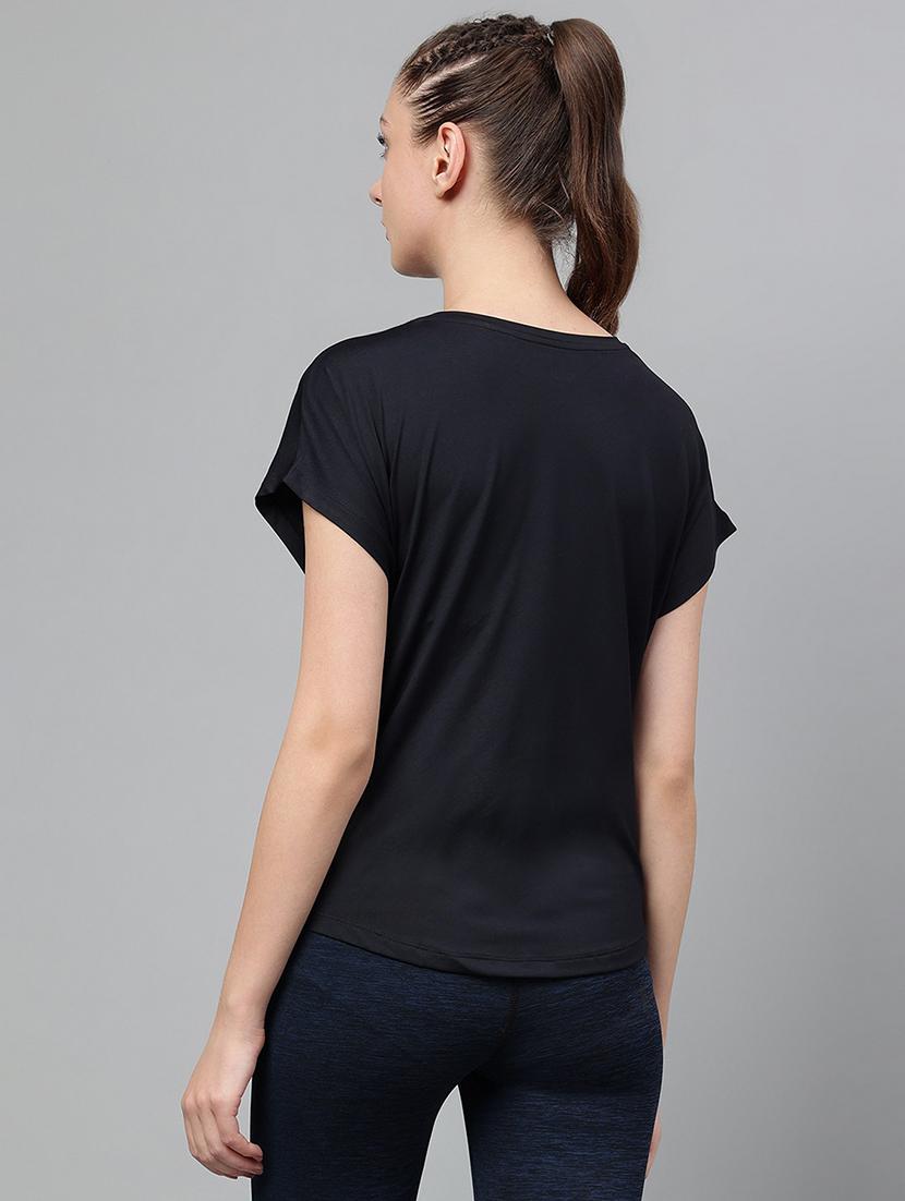 women printed round neck dri-fit sports t-shirt - 21762681 - Standard Image - 3
