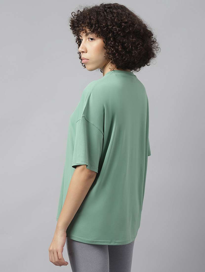 women printed round neck dri-fit sports t-shirt - 21762683 -  Standard Image - 3